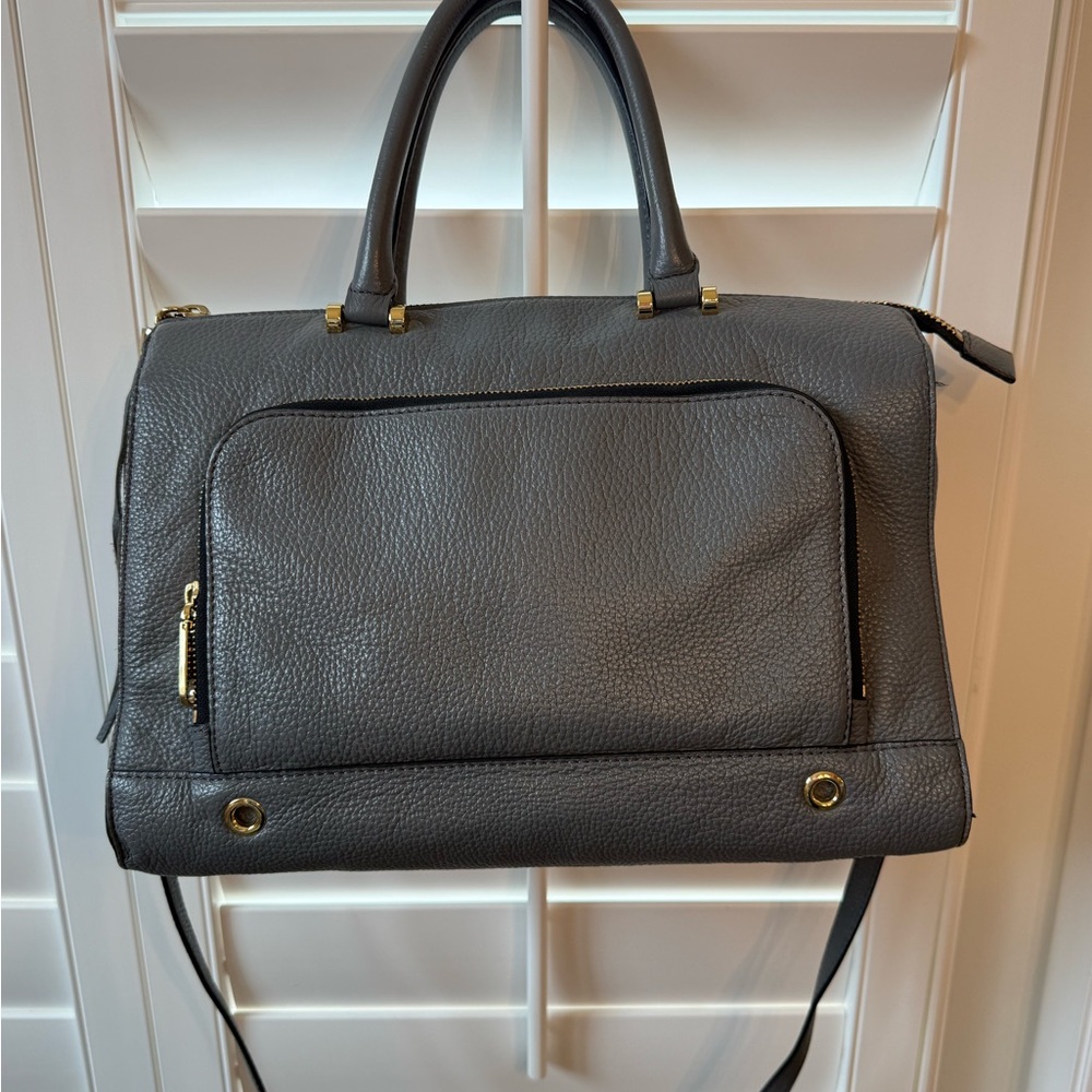 Gorgeous Gray Milly Leather Women’s Satchel/Tote/Crossbody Bag